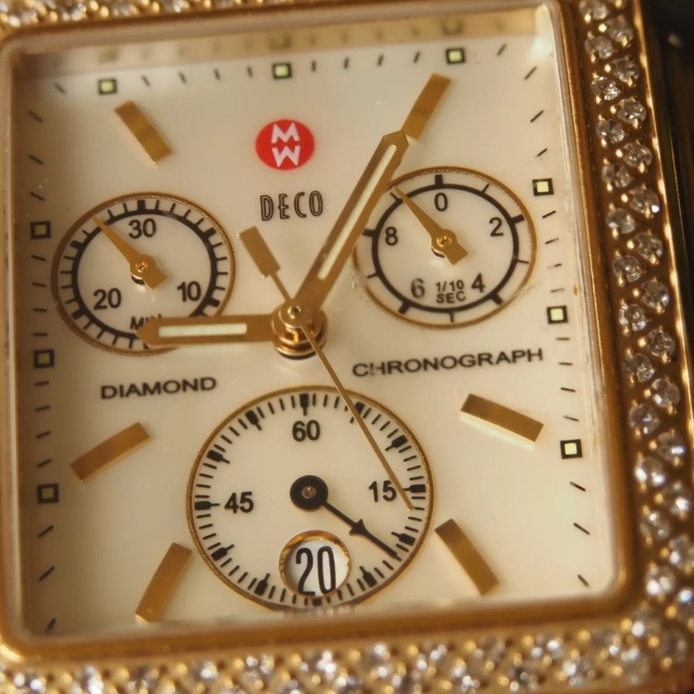 Sold! Stunning Michele Deco Diamonds Watch women MW06A01 - Picture 13 of 14